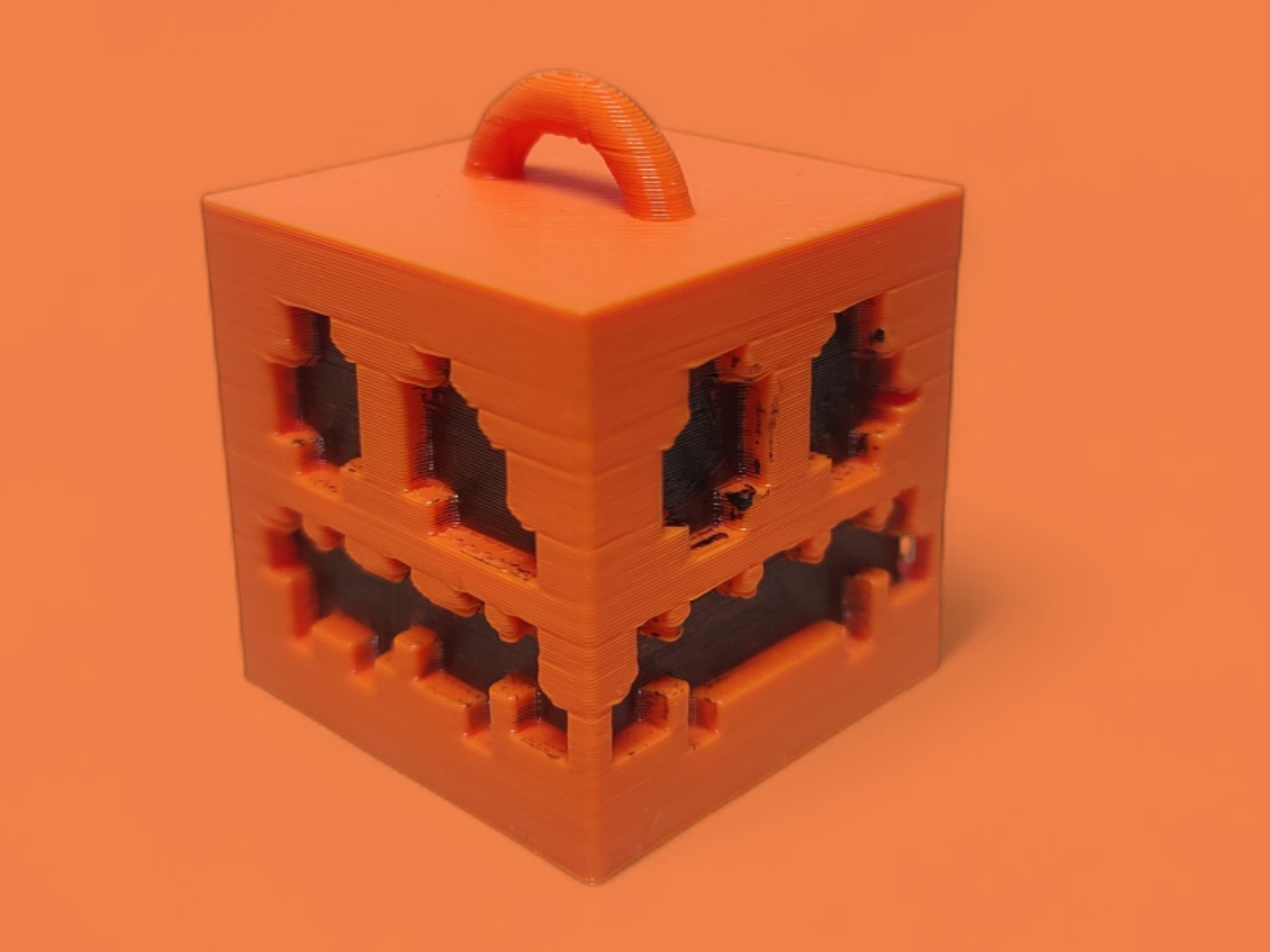 Minecraft Pumpkin Keychain