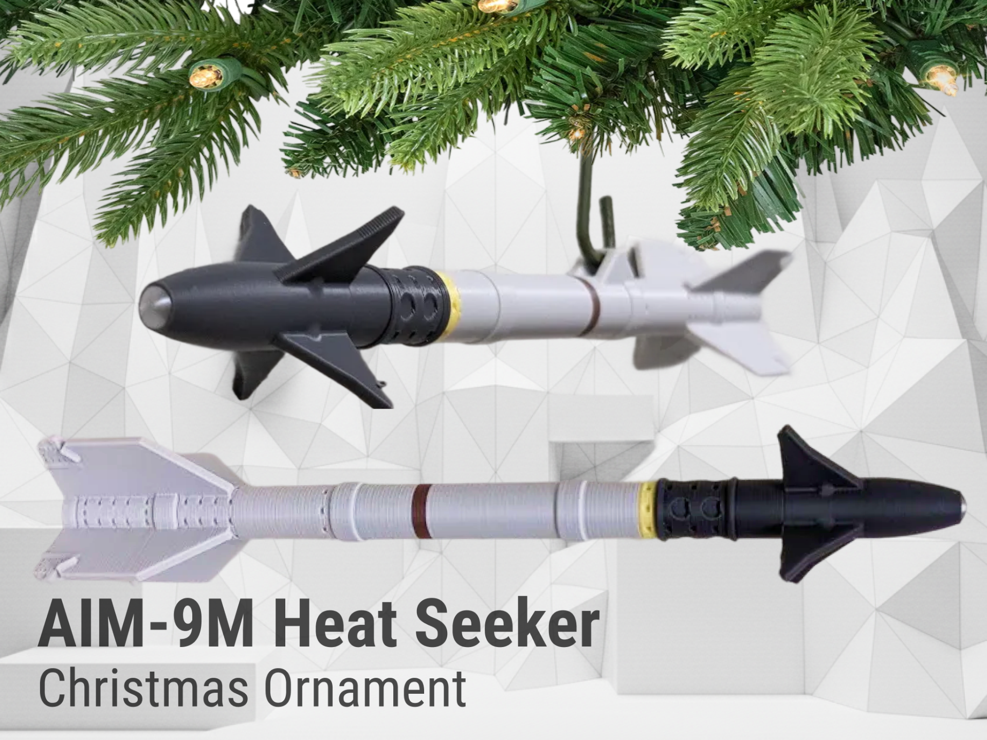 AIM-9M Sidewinder Heat Seeking Missile Ornament
