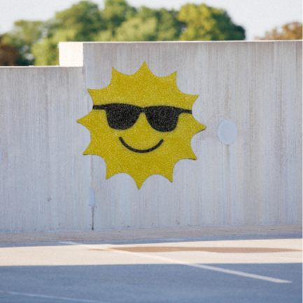 Sun with sunglass - Fridge magnet