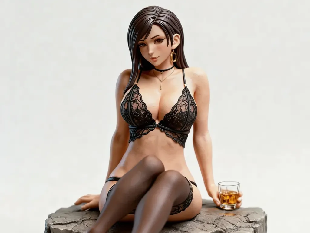 TIFA DE FINAL FANTASY EN LENCERIA SEXY FINA