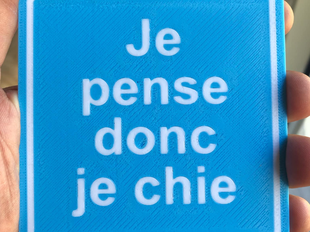 je pense donc je chie