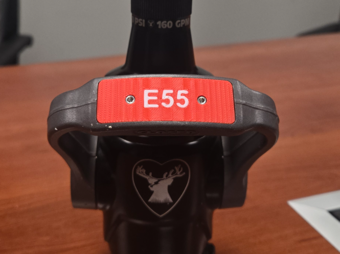 Elkhart Brass Fire Nozzle Label