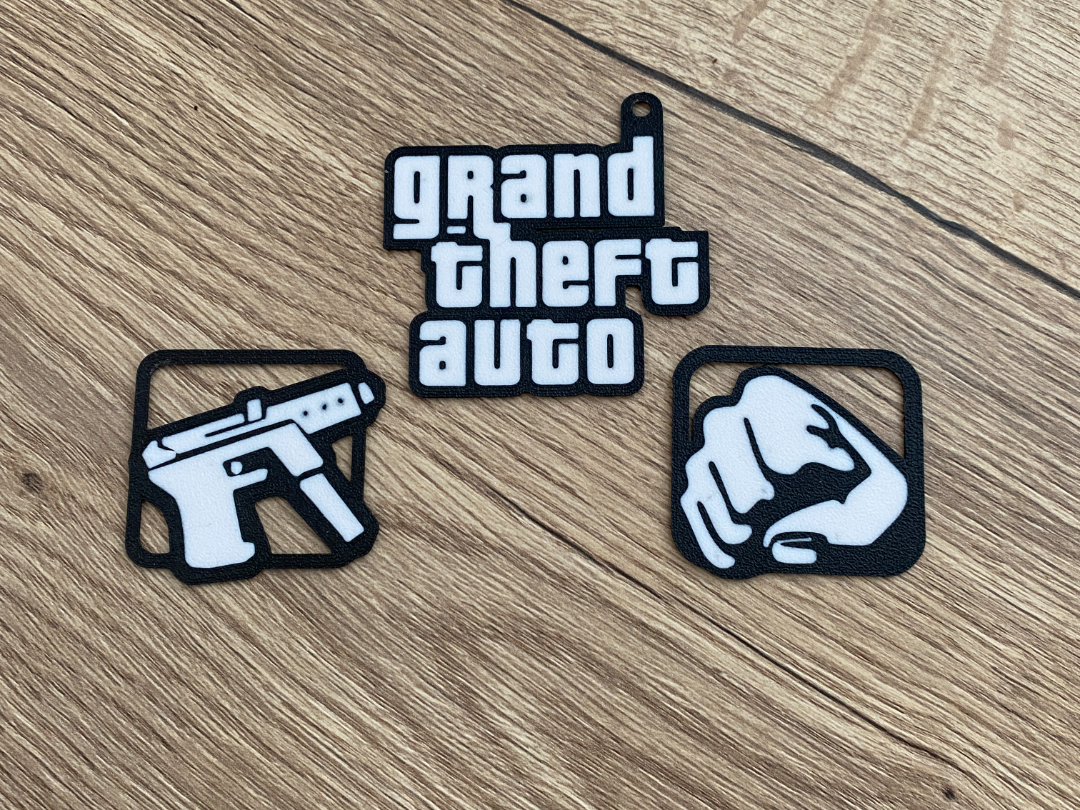 GTA San Andreas Style Keychain Set Icons