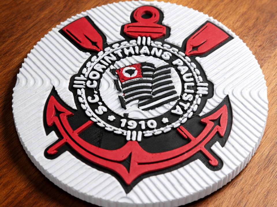 Corinthians Coaster 3D STL Multi Color AMS Ready