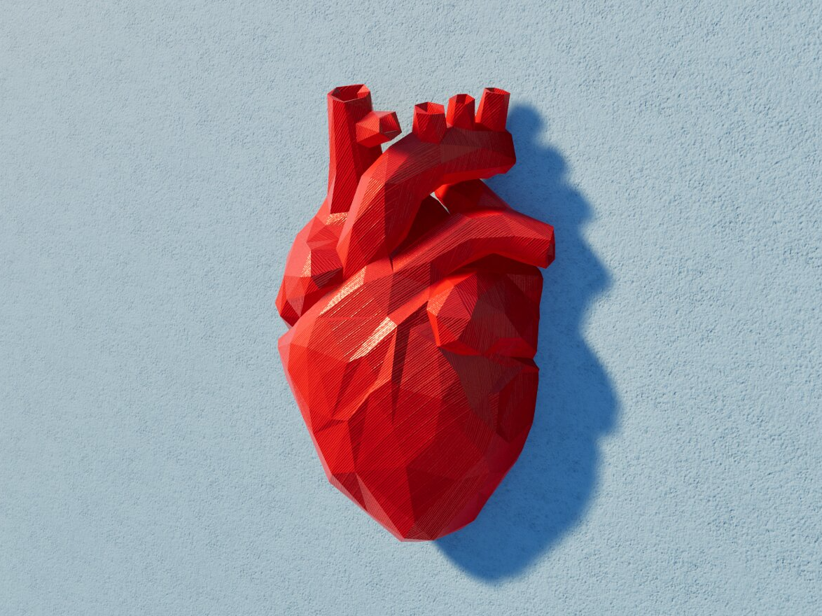 Not a Seletti Heart, Wall love in low poly
