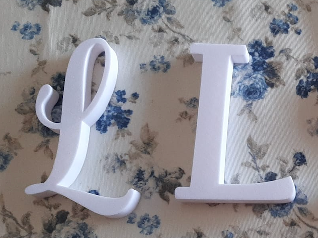 Letter L Single in print and cursive