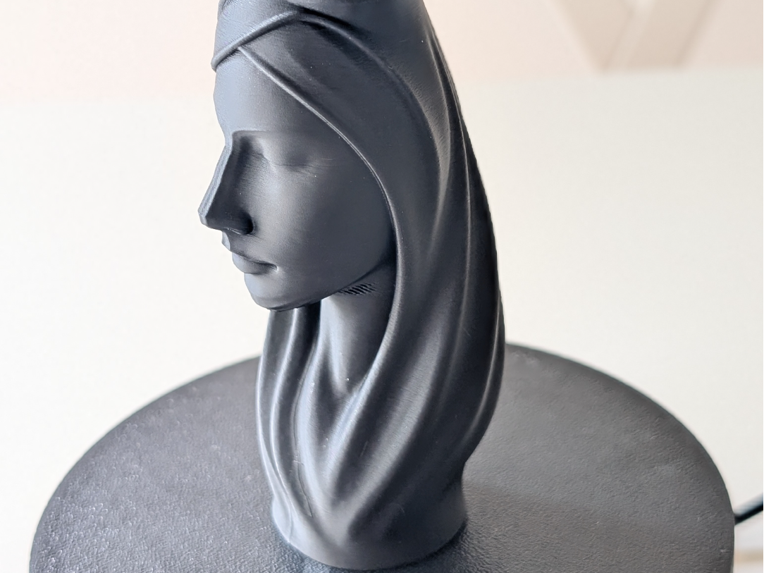 Elegant Veiled Lady Bust Sculpture