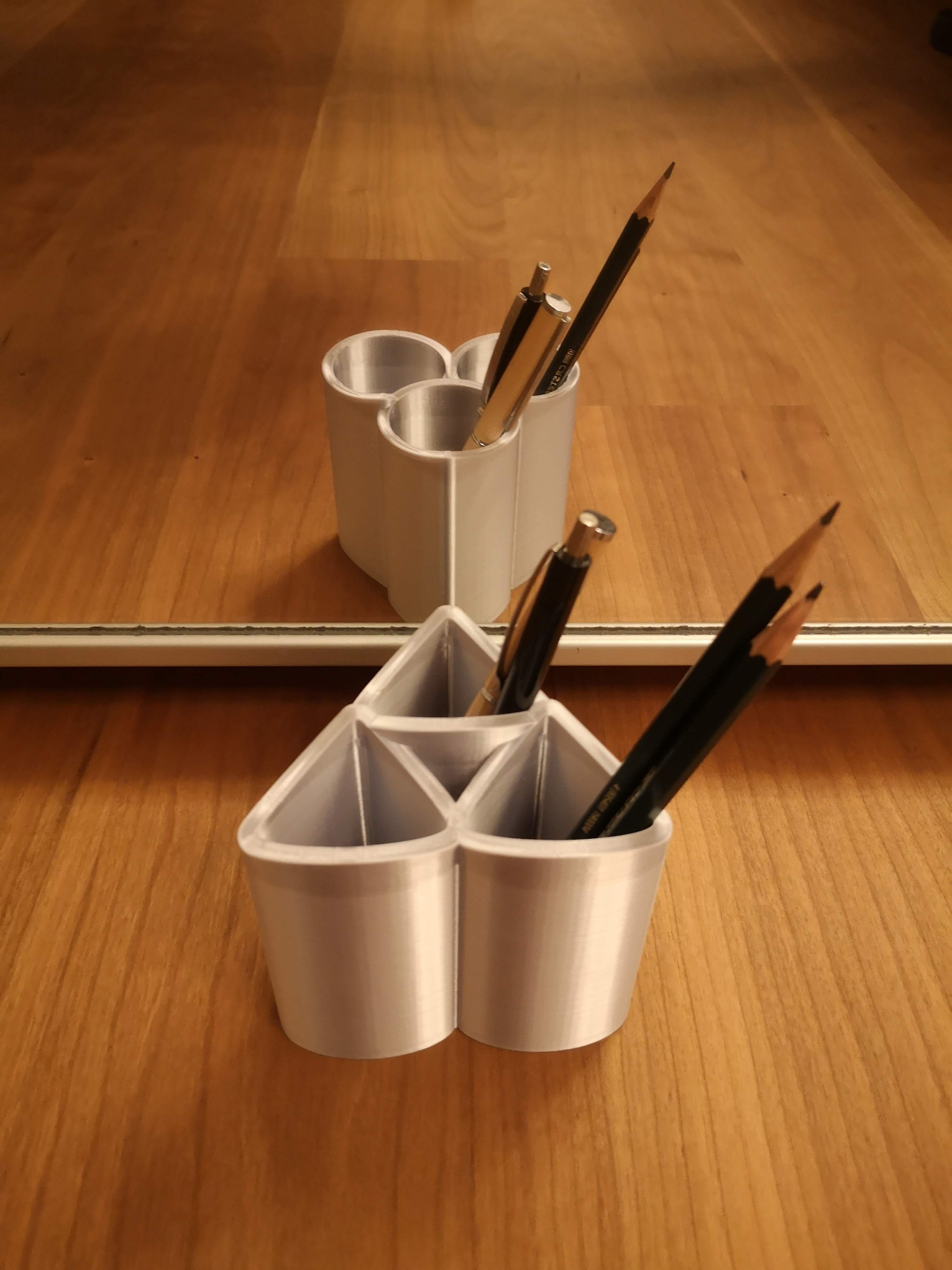 Ambiguous Cylinder Pen Holder Triangle and Circle