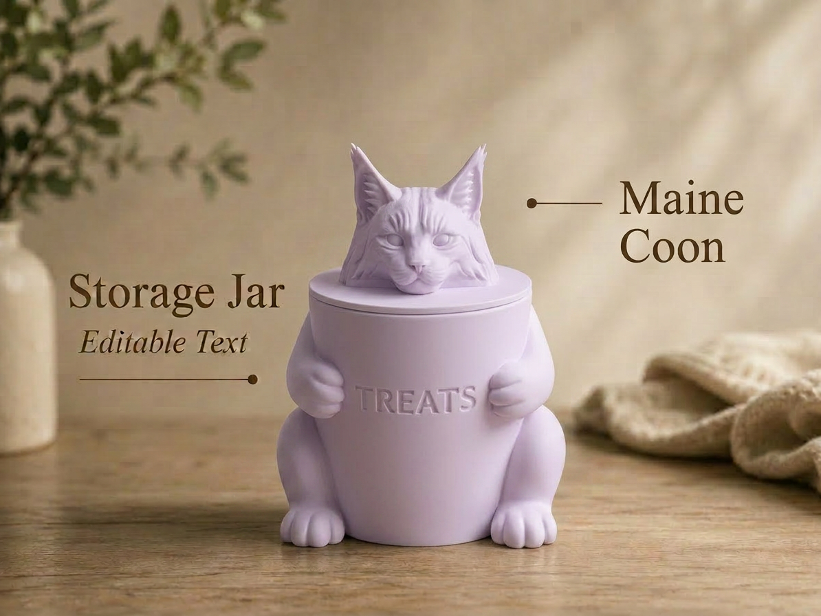 Maine Coon Storage Jar