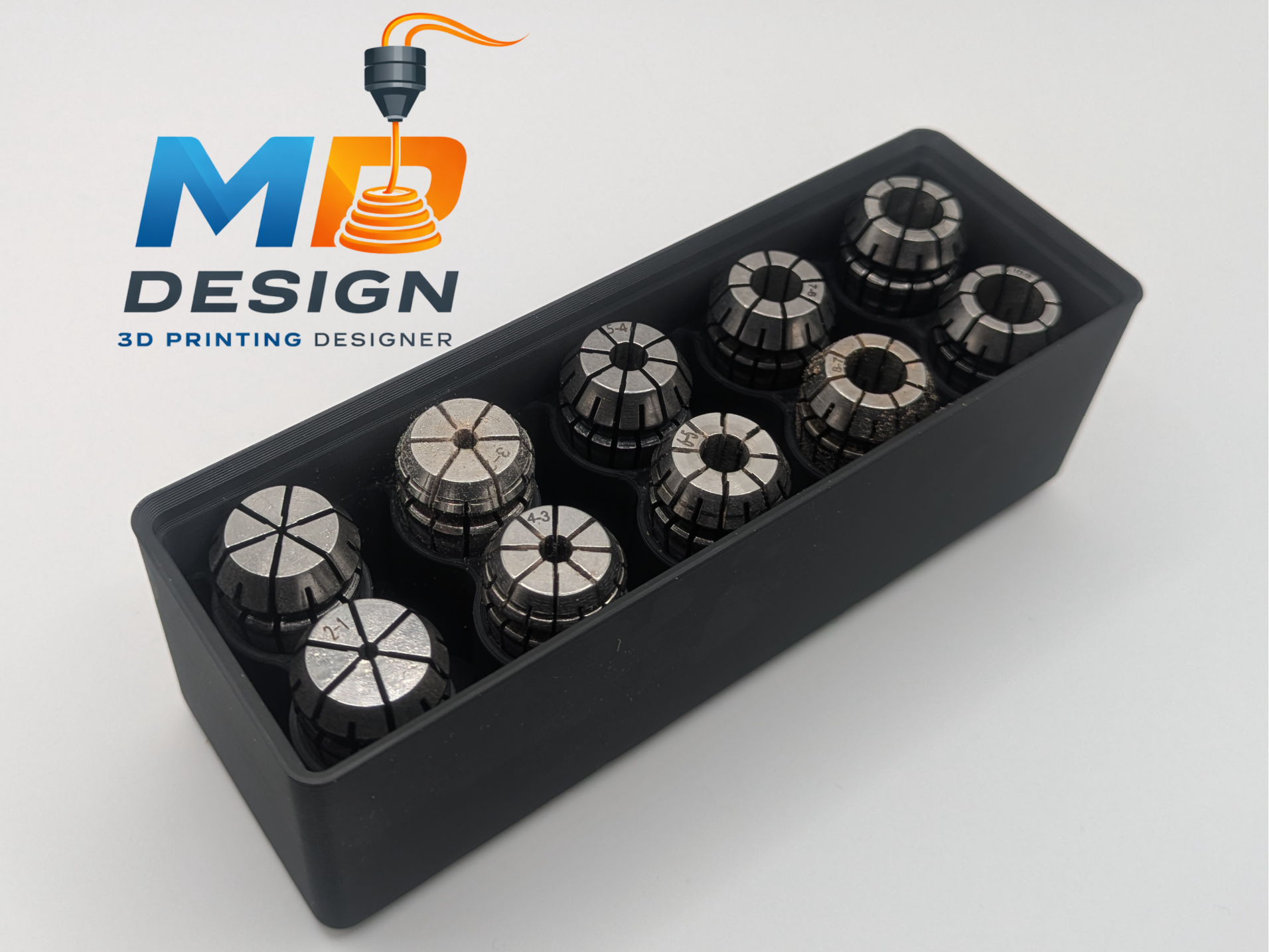 Gridfinity Holder for ER16 Collets