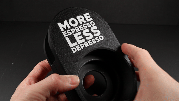"More Espresso, Less Depresso" desk mug holder