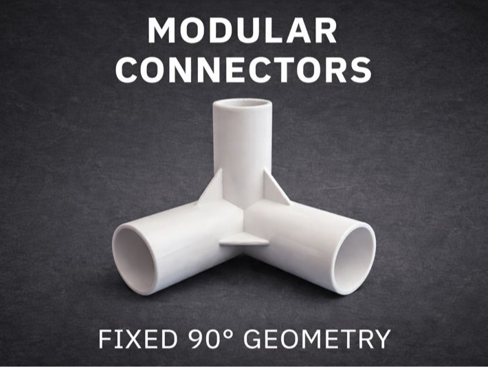 Customizable 3-Way Connector (OpenSCAD)