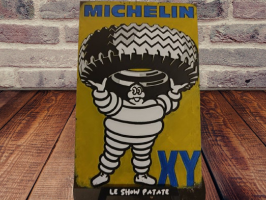 Plaque vintage Michelin XY hueforge