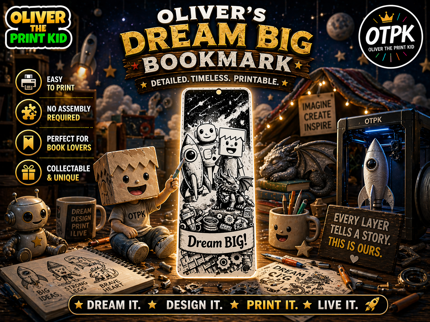 Dream Big Bookmark
