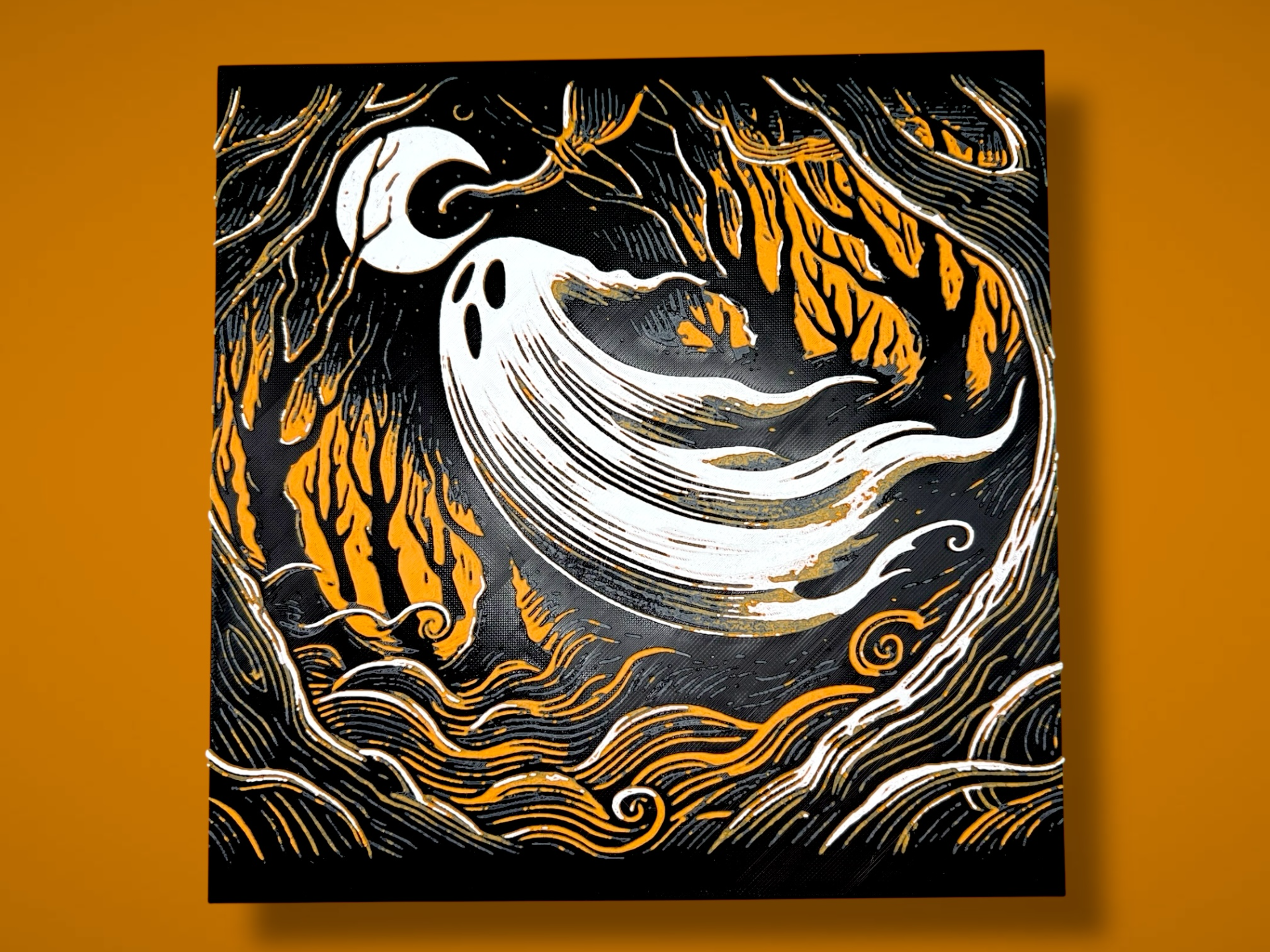 "Whispers Through the Hollow" - Ghost 1 Hueforge