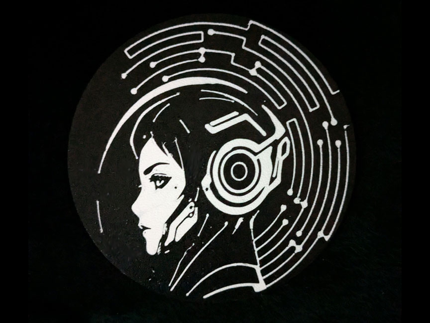 sci-fi girl coaster