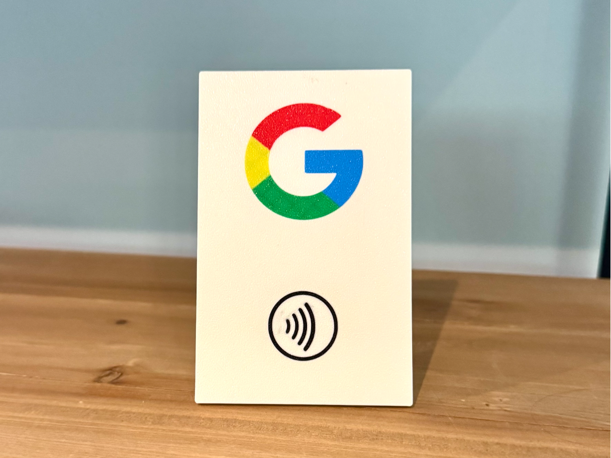 Google Logo Review NFC Stand | Simple Desk Stand