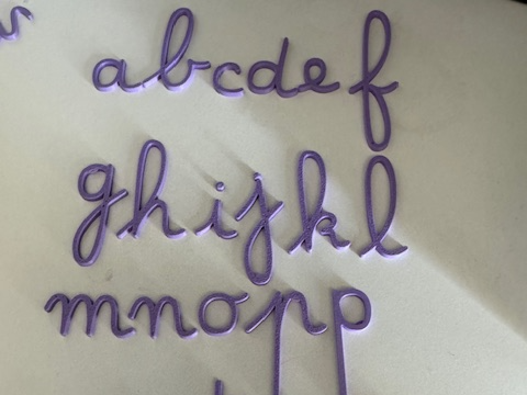 Alphabet lettres cursives