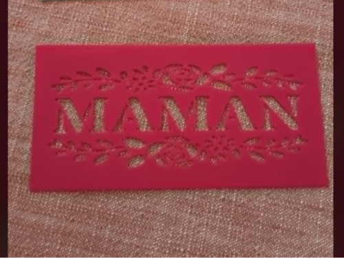 Pochoir à usage unique "MAMAN"