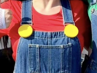 Nintendo Character Inspired Buttons for Overalls