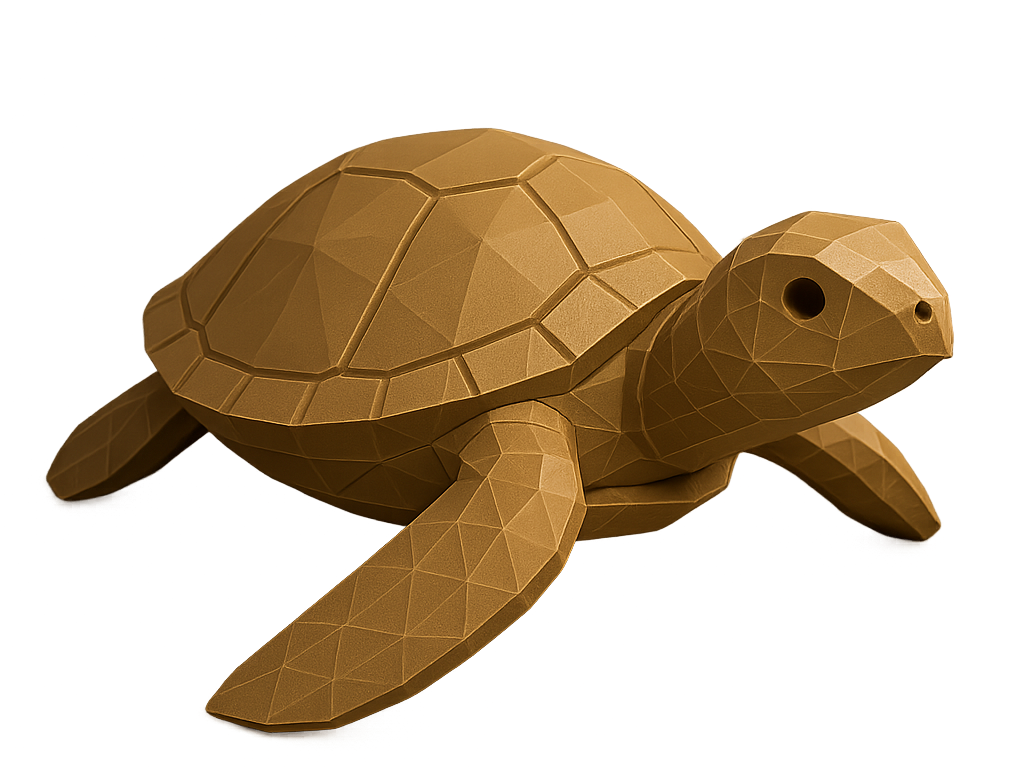Sea turtle realistic version origami