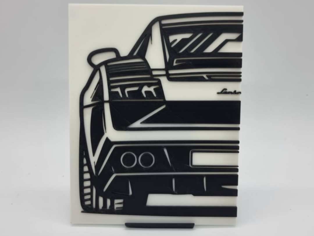 2D Wall Art Lamborghini Gallardo
