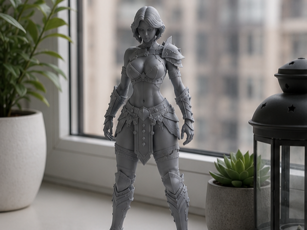 Fantasy Female Warrior Figurine | Anime Statue RPG