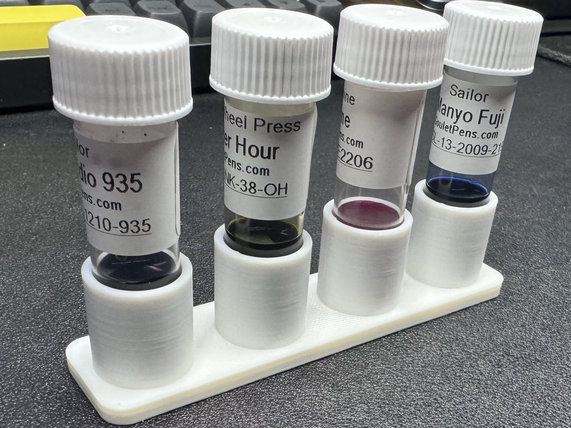 Ink Sample Vial Holder