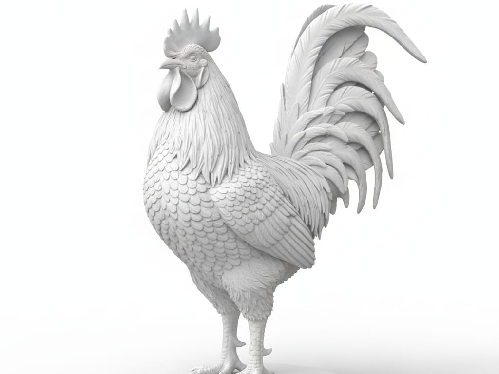 Gallo Realistico 3d