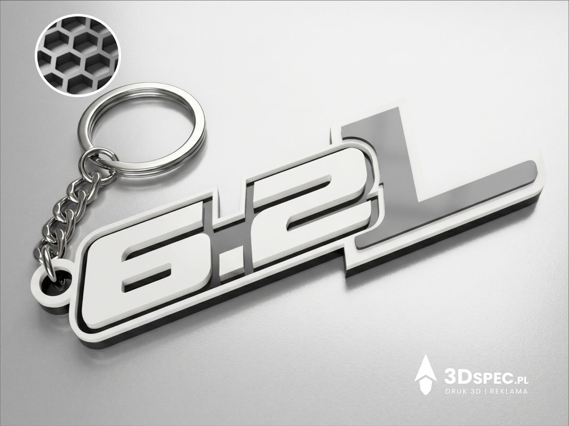 ENGINE 6.2L V8 keychain