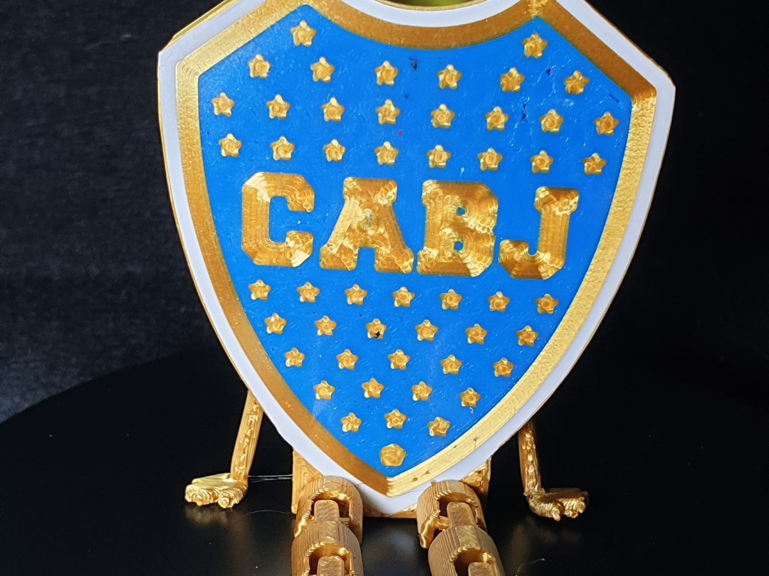 Club Atletico Boca Juniors shield with flexi legs