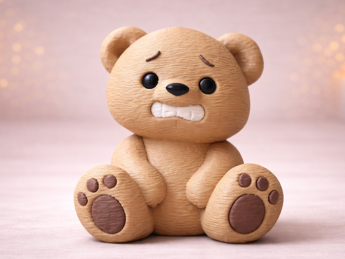 Bearmoji Awkward  Benny – Cozy Teddy Bear