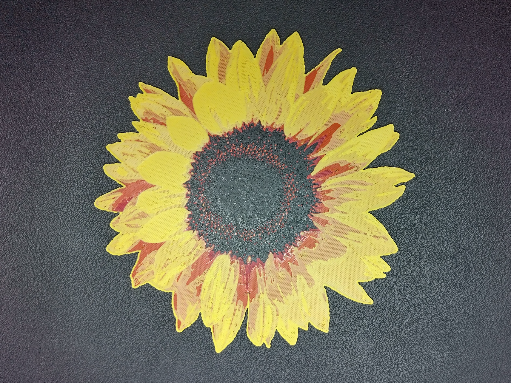 Sunflower 1 Hueforge Print and Earrings
