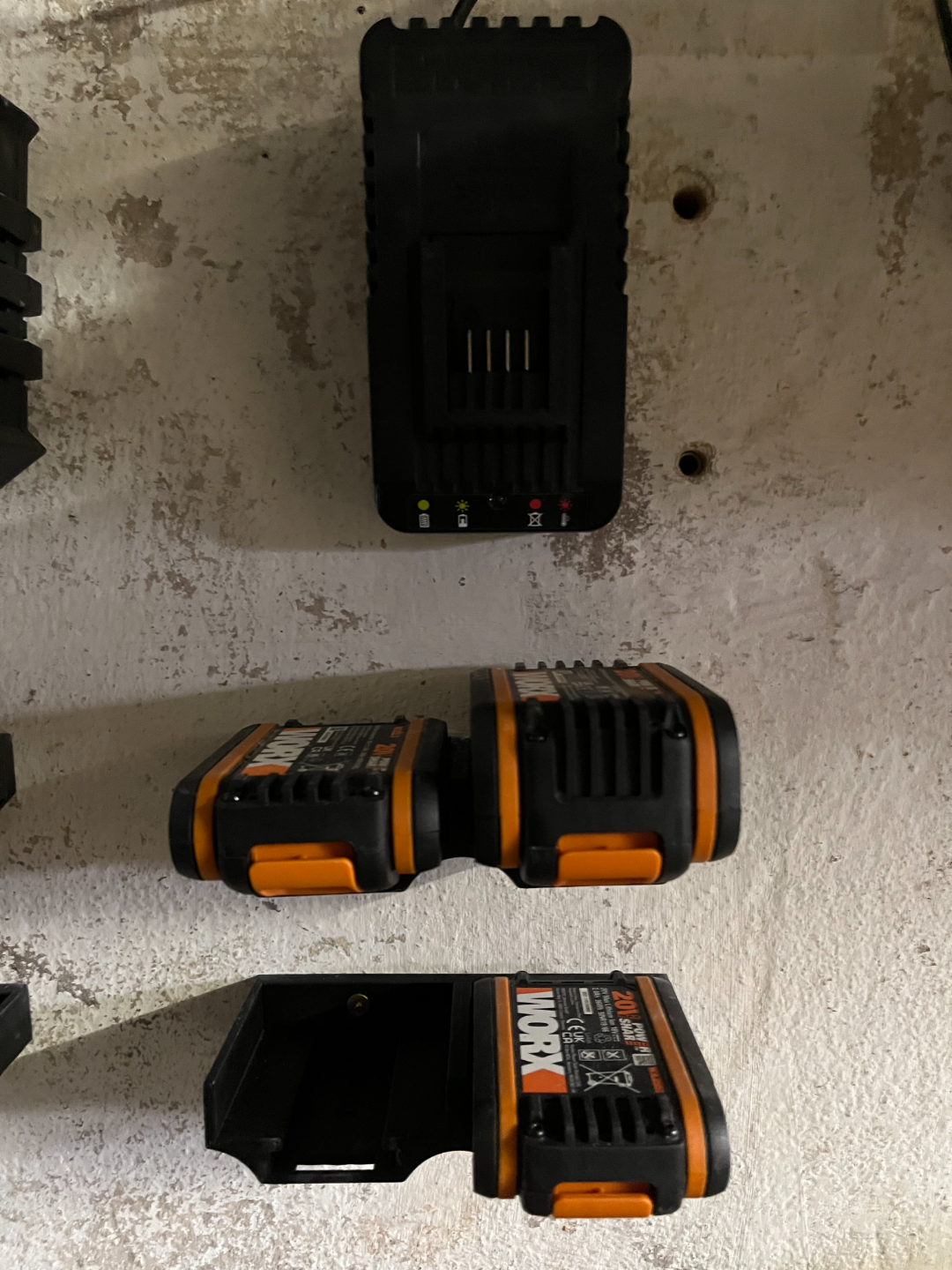 2fach Wand Akkuhalter für WORX 20V Akkus (2.0/4.0)