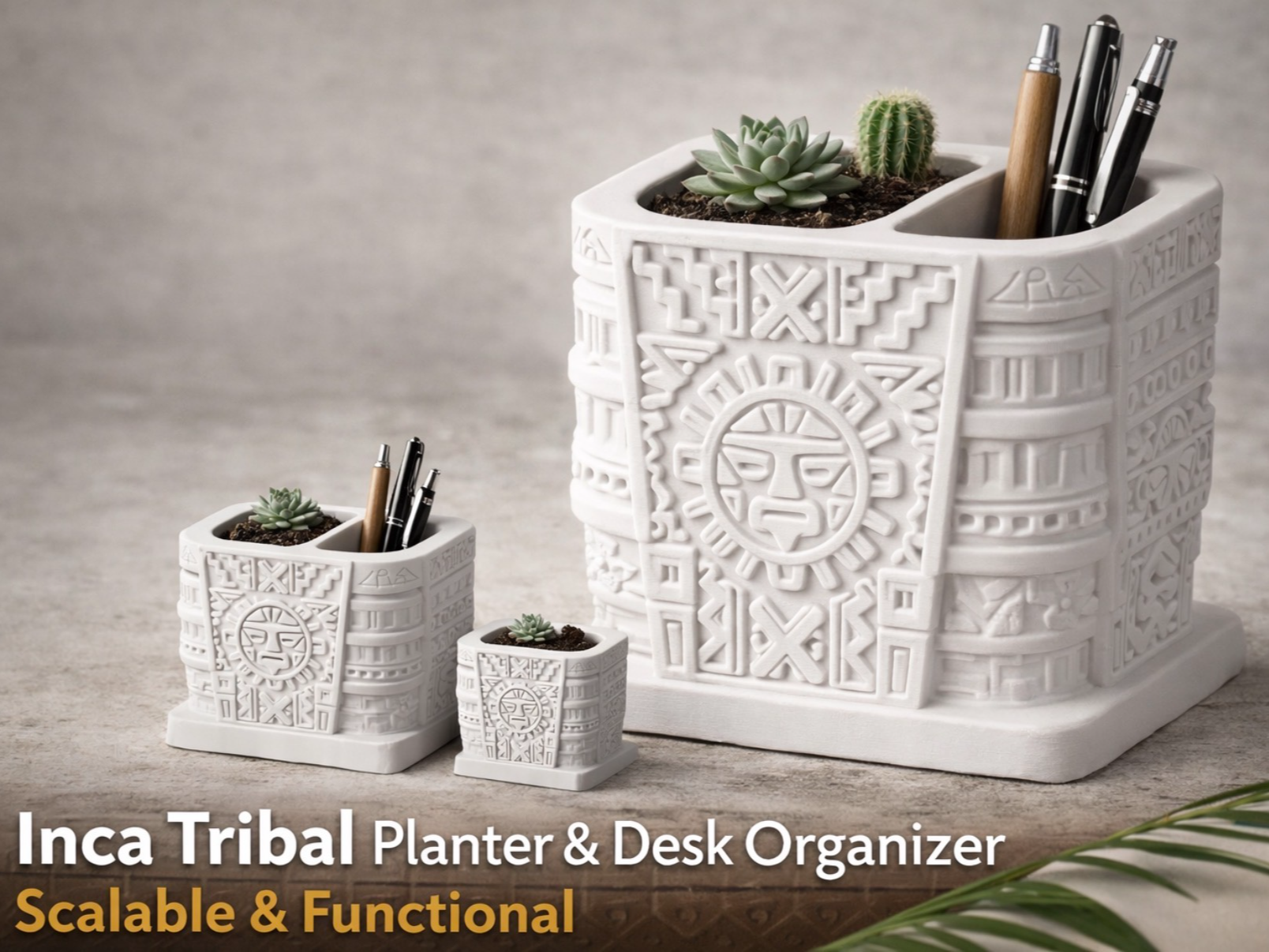 Inca Tribal Planter & Desk Organizer