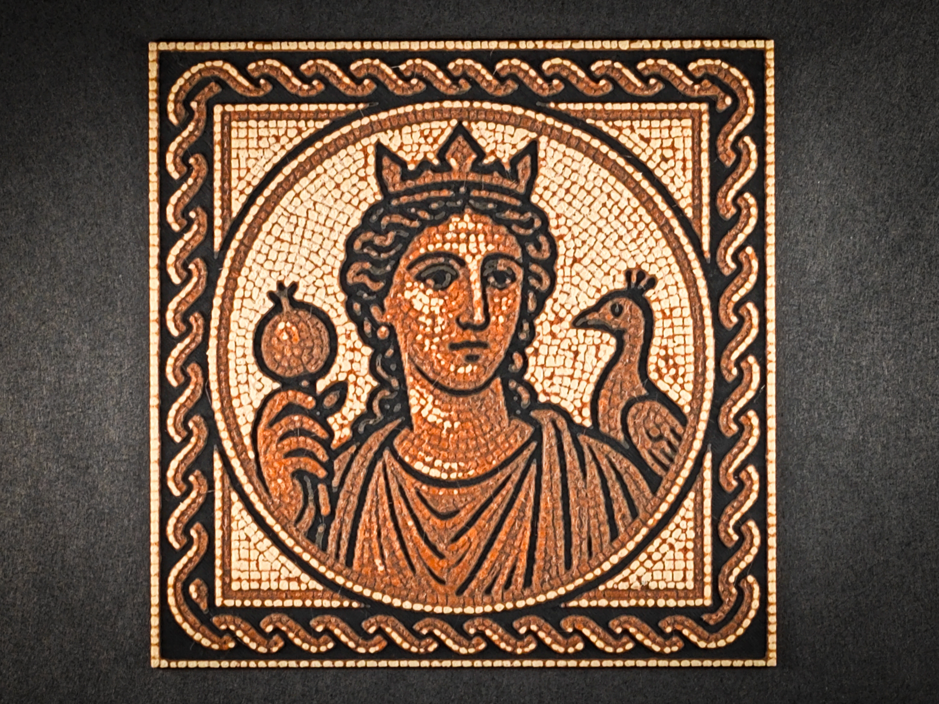 Roman God Mosaic - Juno