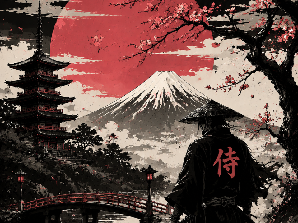 Samouraï Japonais Stylisé / Japon – EASY PRINT