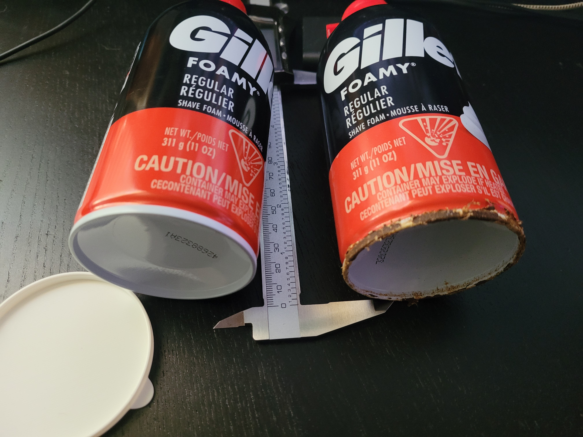 Gillette 11oz Shaving Cream Bottom Cap (anti rust)
