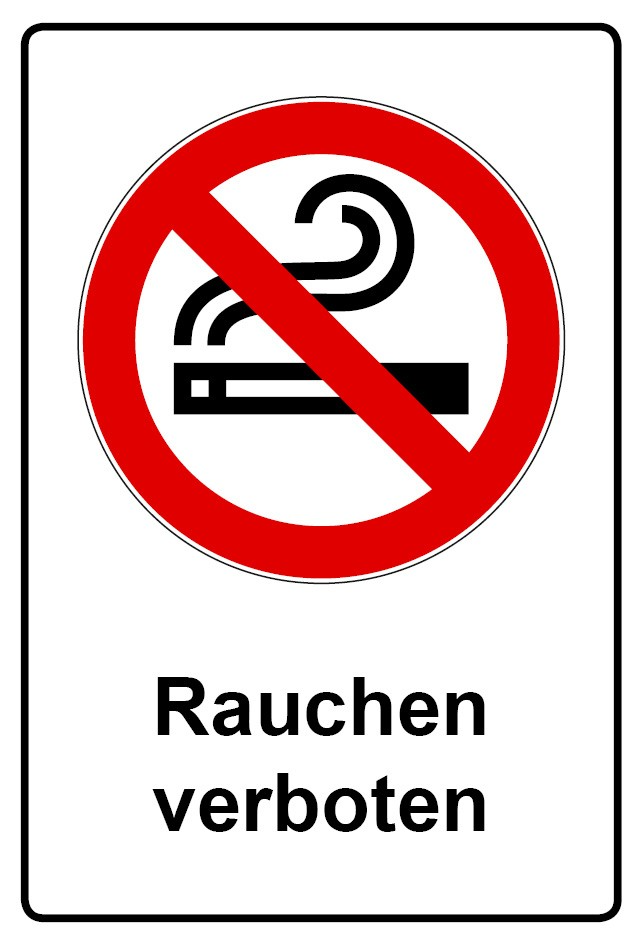 Rauchen verboten Schild