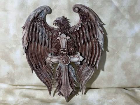 American Bald Eagle with Cross wall hanging