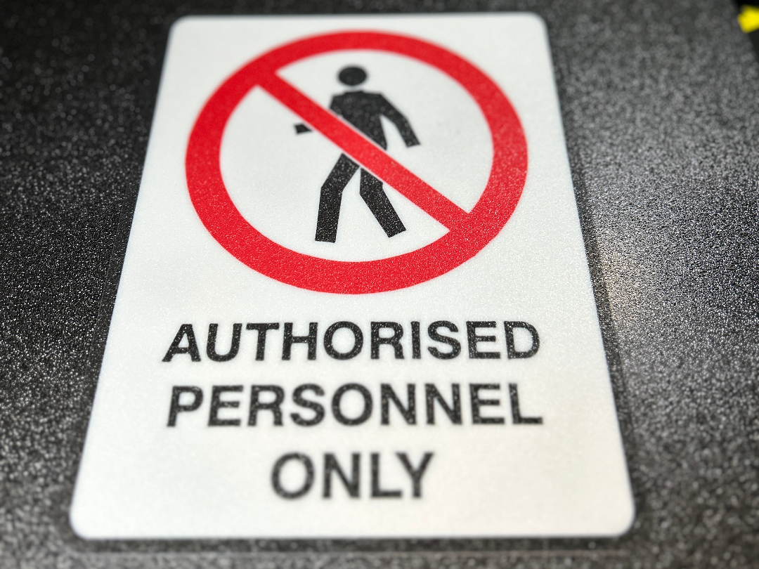AUTHORISED PERSONNEL ONLY SIGN
