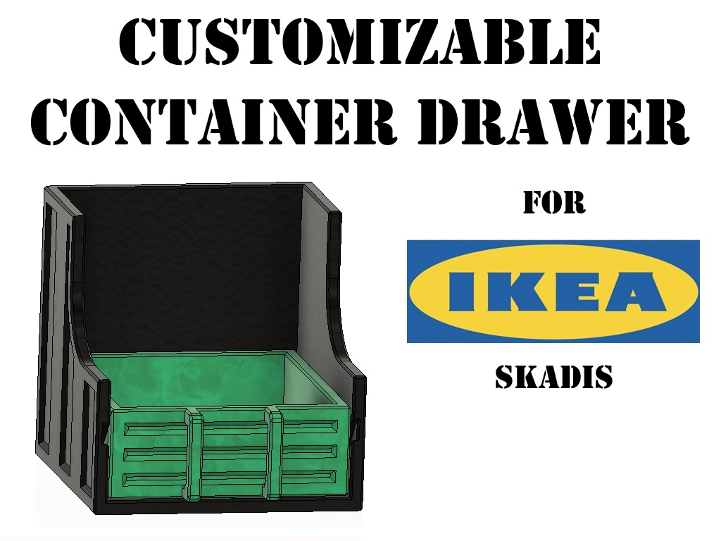 CUSTOMIZABLE CONTAINER DRAWER - SKADIS COMPATIBLE