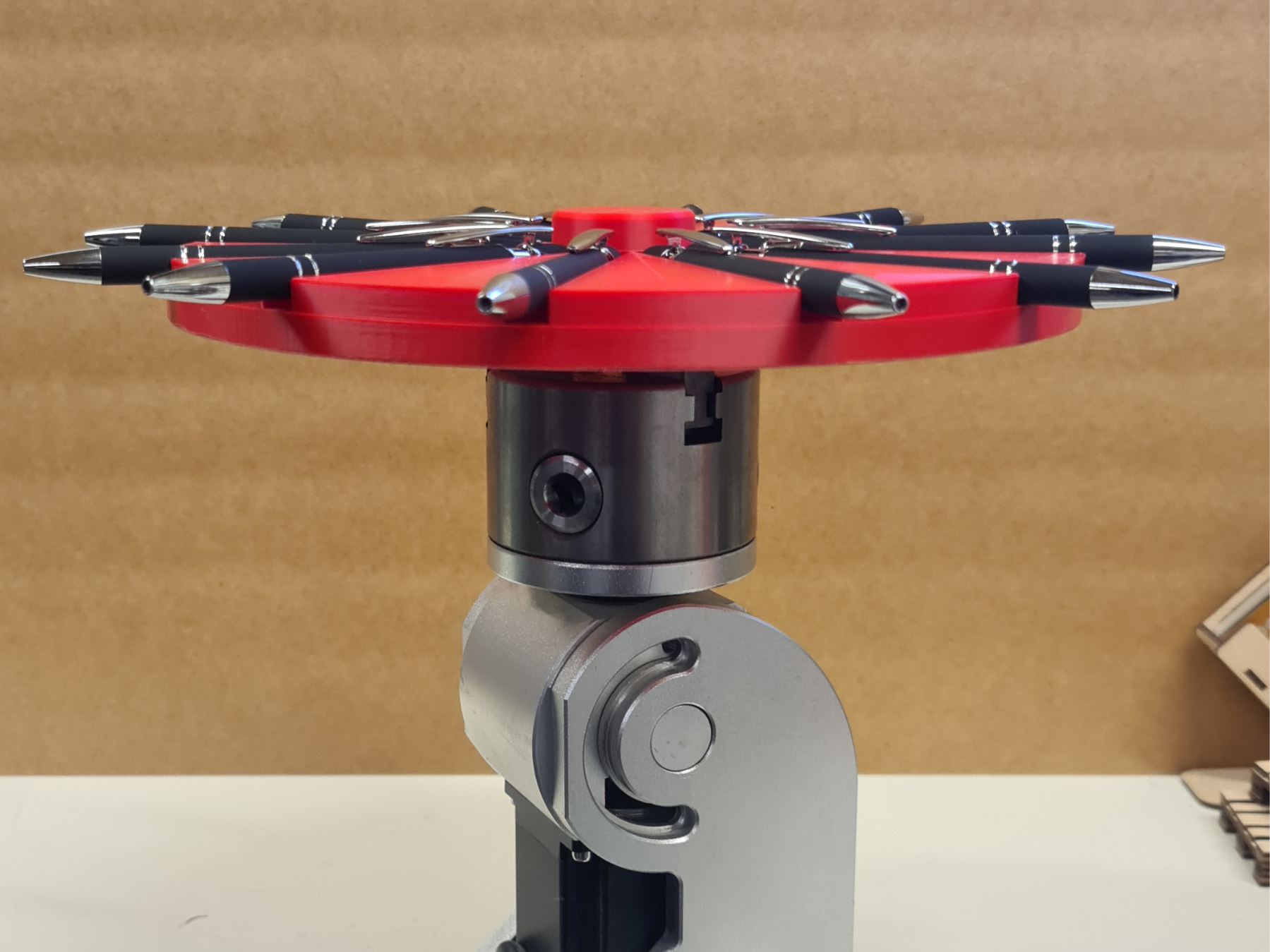 Pen holder for rotary