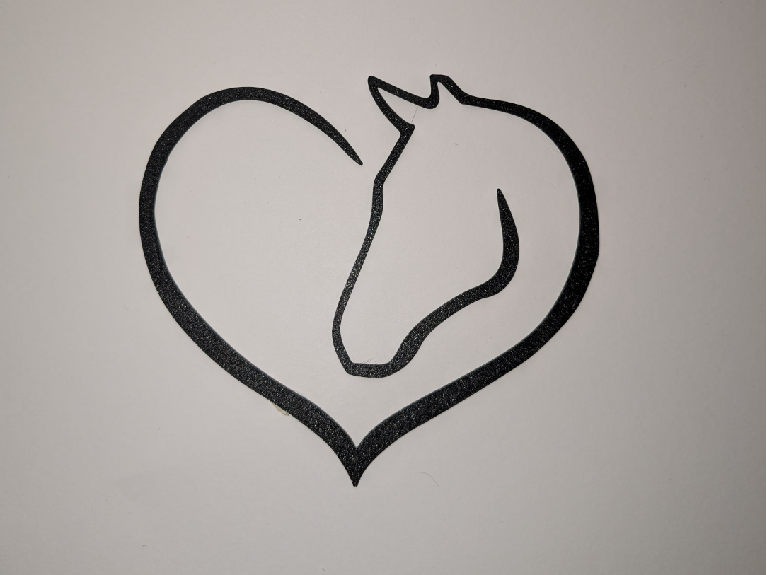 Horse Head in Heart Wall Art