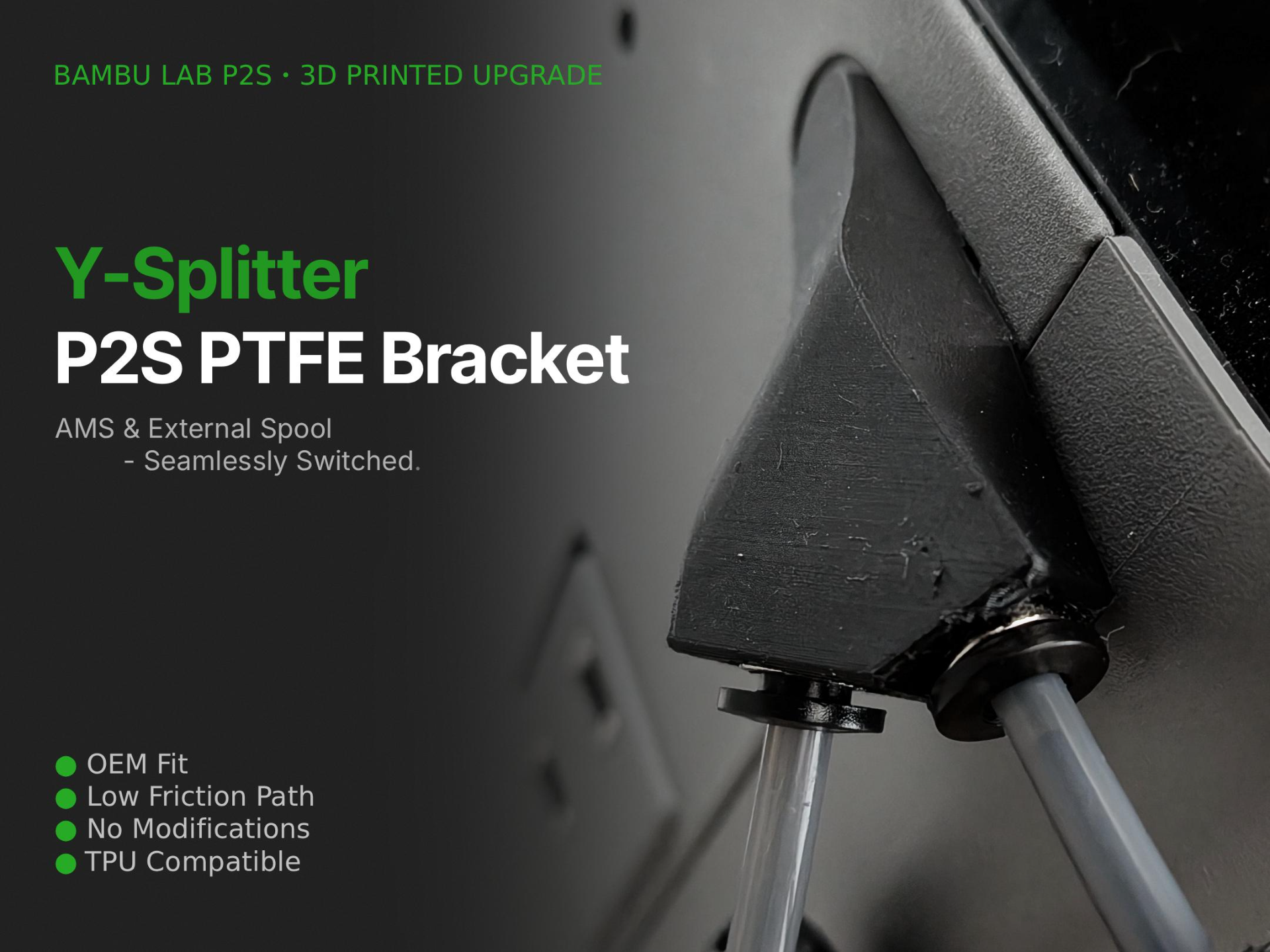 P2S PTFE tube bracket with Double/Single inlets