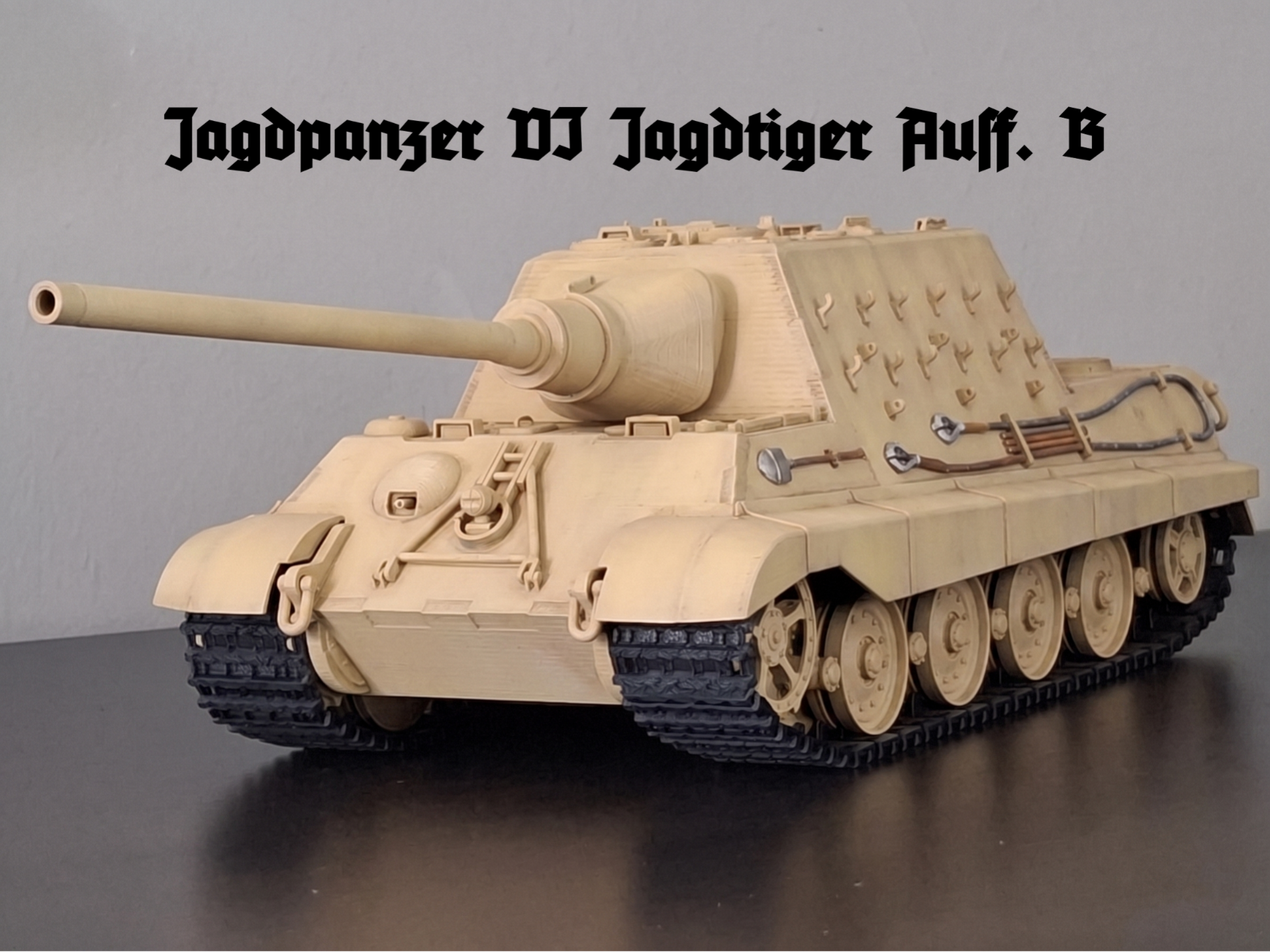 WWII Tank Jagdtiger, ver.no fenders ,A1 mini, 48cm