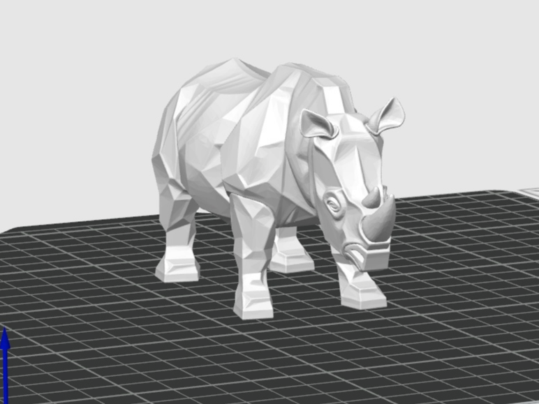 Rihno lowpoly style figurine