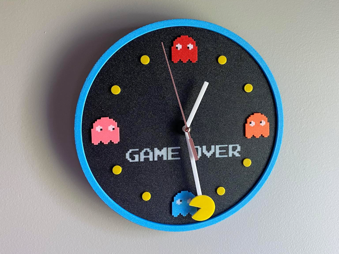 Retro Gaming "Game Over" Wall Clock (AMS Required)