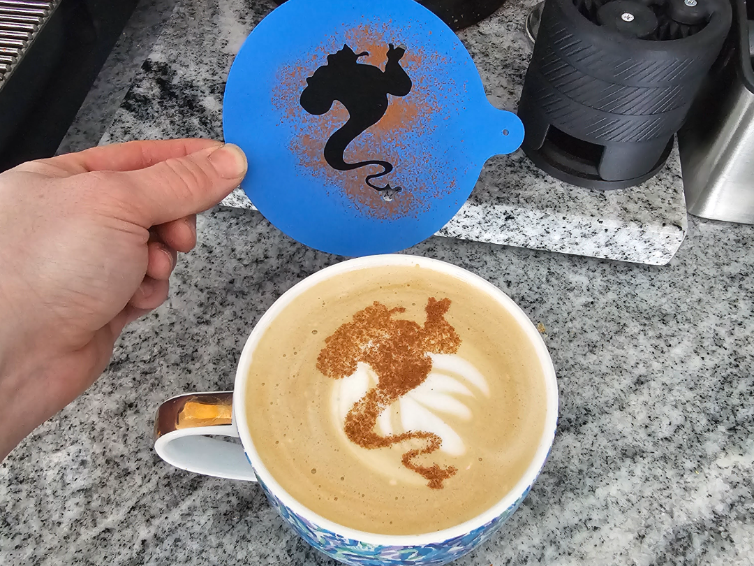 Perfect Aladdin Genie in Lamp Latte Art Stencil