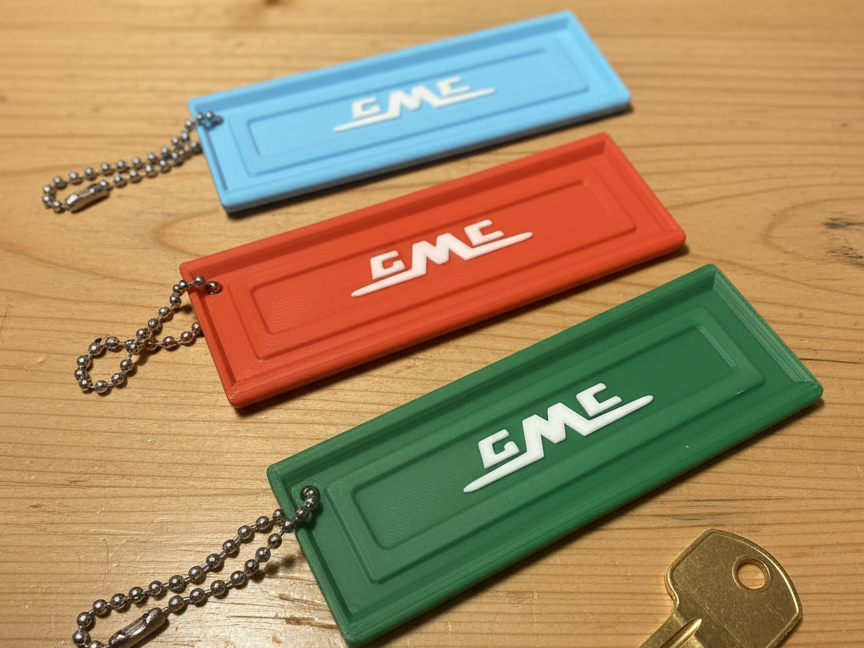 1955–1962 stylized GMC Tailgate Keychain